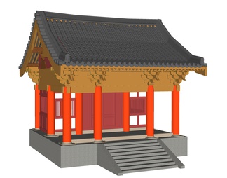 唐代寺庙建筑-斗拱-单门