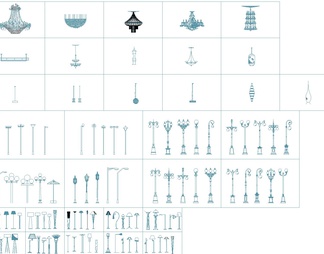 1000款各类灯具CAD图库合集