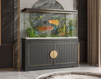 鱼缸 水族箱 玻璃鱼缸 金鱼 水草