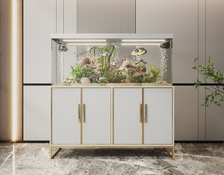 玻璃鱼缸 水族箱 展示柜 边柜