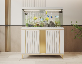 玻璃鱼缸 水族箱 展示柜 边柜