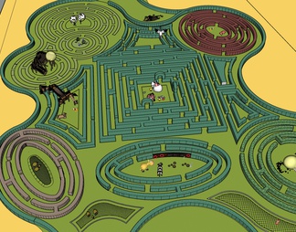 植物儿童乐园绿色迷宫