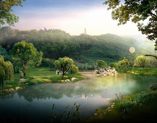 河景贴图下载【id:1554807】