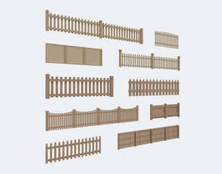 木栏杆 木扶手 木围挡 木围栏 木桩 木栅栏 篱笆护栏围墙