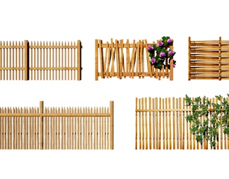 竹篱笆 乡村木栅栏 庭院竹编围栏 栅栏 实木栏杆 户外栅栏