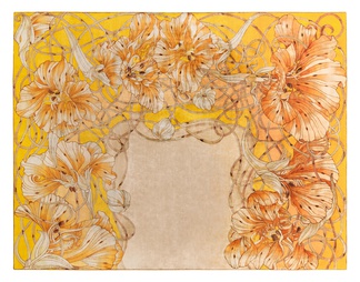 黄色花卉地毯