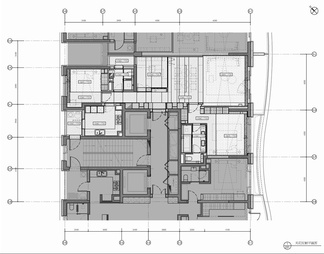 120㎡大平层样板房平立面施工图 家装 大平层 样板房 私宅 豪宅