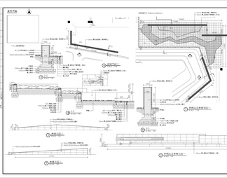 种植池及景墙细部
