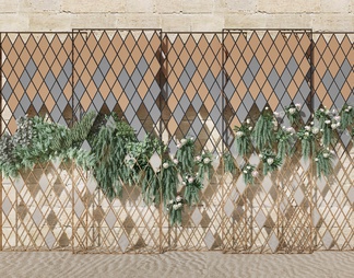 花艺背景屏风植物墙花卉墙植物墙面造型屏风绿植墙