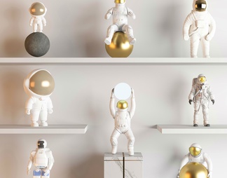 宇航员太空人雕塑