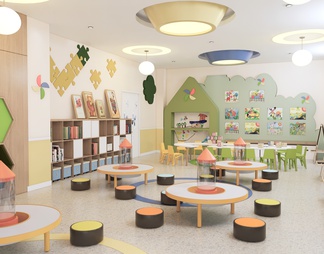 幼儿园内部 幼儿园过道 儿童活动空间 幼儿园教室