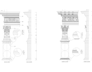 CAD图块大全-西式柱