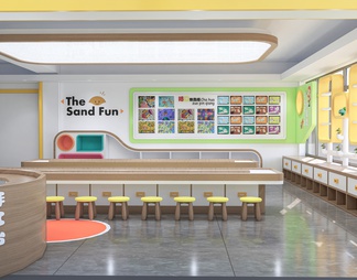 手工教室 手工台 幼儿园内部 儿童活动空间 幼儿园教室
