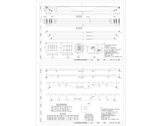 北引桥4#墩盖梁预应力钢束布置图