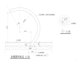 雕塑景观细部cad图