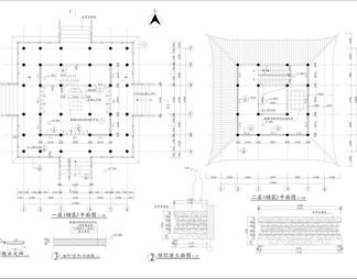 古建三层殿阁全套建筑图