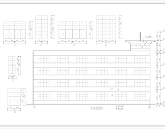 四层框架结构厂房全套建筑图