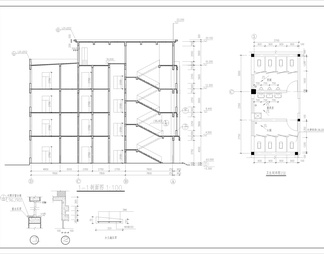 四层框架结构厂房全套建筑图