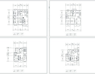 多种户型家庭室内设计CAD平面图
