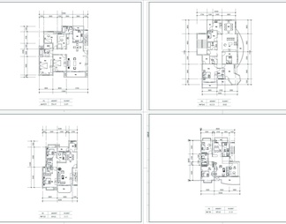 多种户型家庭室内设计CAD平面图
