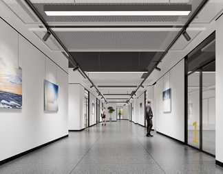 学校走廊 美术展厅