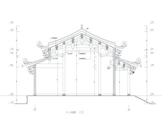 仿古式公园房屋设计图