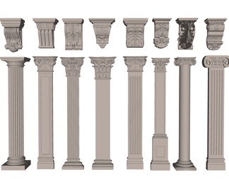 罗马柱 方形柱 石膏柱