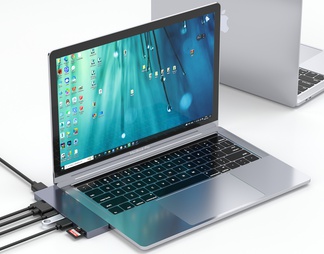 苹果笔记本电脑 数据线 USB接头 内存卡 U盘 SD卡 扩展坞 集线器
