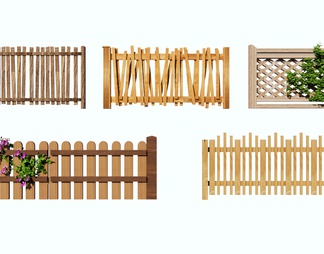 栅栏 栏杆 篱笆 花园围栏护栏 藤蔓植物 木围栏