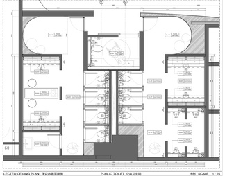 公共卫生间室内施工详图 卫生间 公厕 公卫