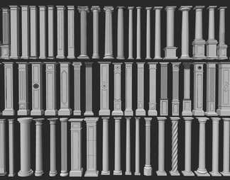 罗马柱  方形柱 圆形柱 装饰柱 石膏柱