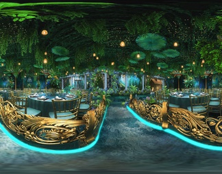 绿色花园餐厅贴图