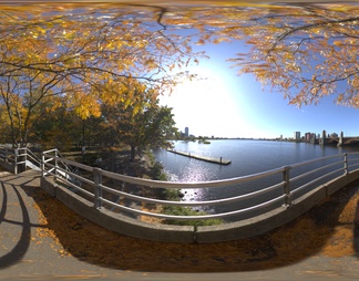 秋天户外湖泊HDR贴图