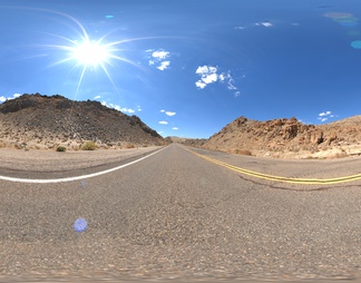 户外 沙漠 道路 戈壁HDR贴图
