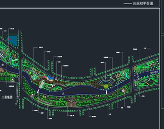 34套滨水湿地河道公园景观CAD施工图