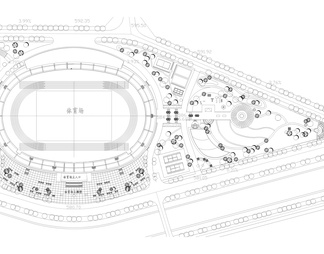 体育场规划总平面图