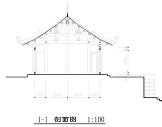 药师殿仿古建筑图