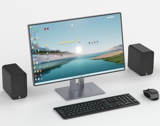 电脑显示器 键盘 鼠标 音响 显示屏