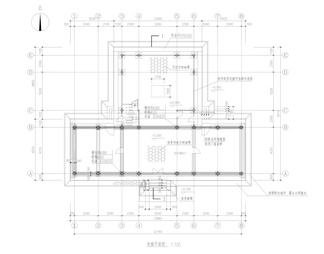 仿古戏楼建筑cad图