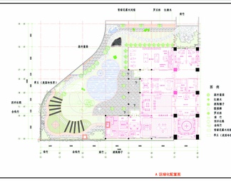 高档办公区庭院景观绿化图