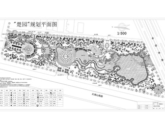楚园规划景观绿化平面图