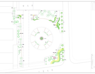 生肖广场绿化平面图