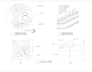 公园亲水平台 树池大样图等大样图