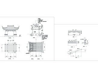 古亭古建筑完整CAD图