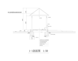 公园景观 钢结构玻璃长廊详图