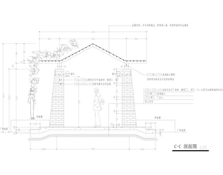 公园景观花架CAD详图