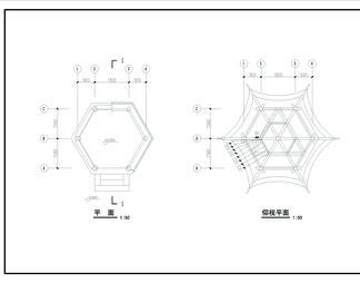 观景古亭CAD建筑图