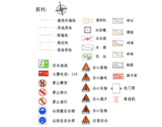 建筑安全标志图块CAD图