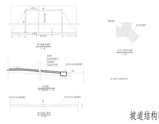 道路和人行肓道、巷口坡道详图