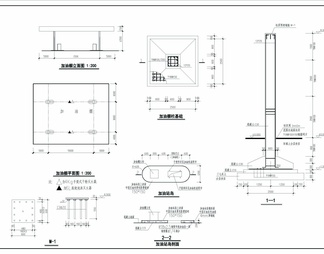 加油站建筑结构图CAD图